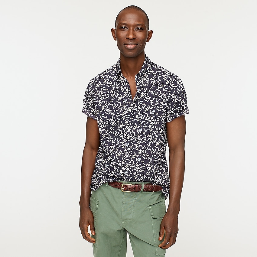Very Goods J.Crew Shortsleeve Campcollar Shirt In Liberty® Glimmer