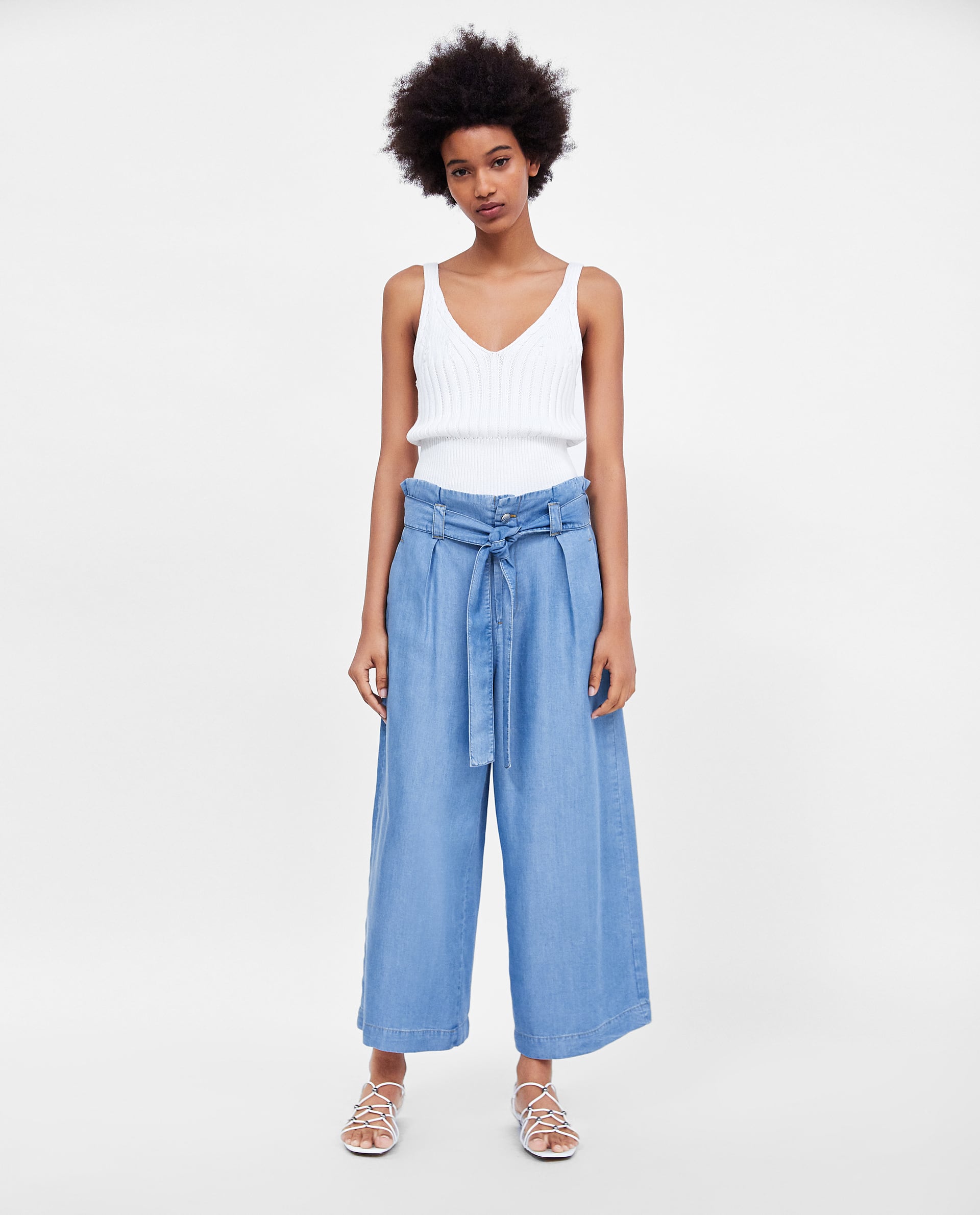 paperbag waist jeans zara