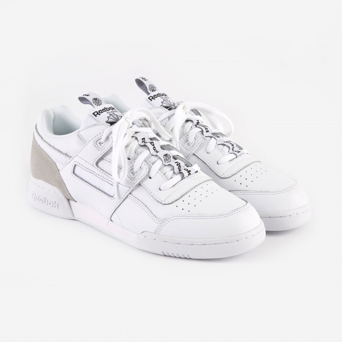 reebok workout plus white skull grey