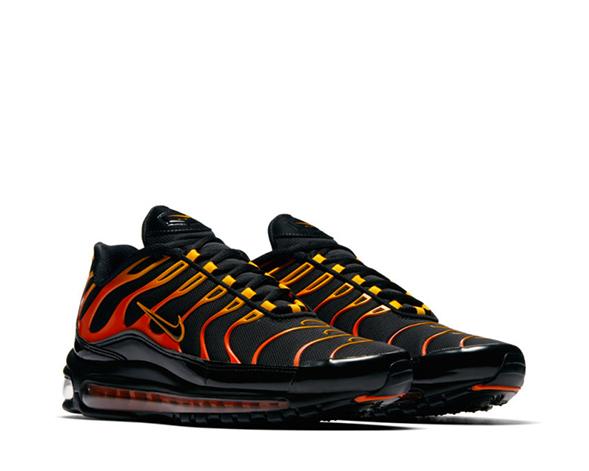nike air max 97 plus black shock orange