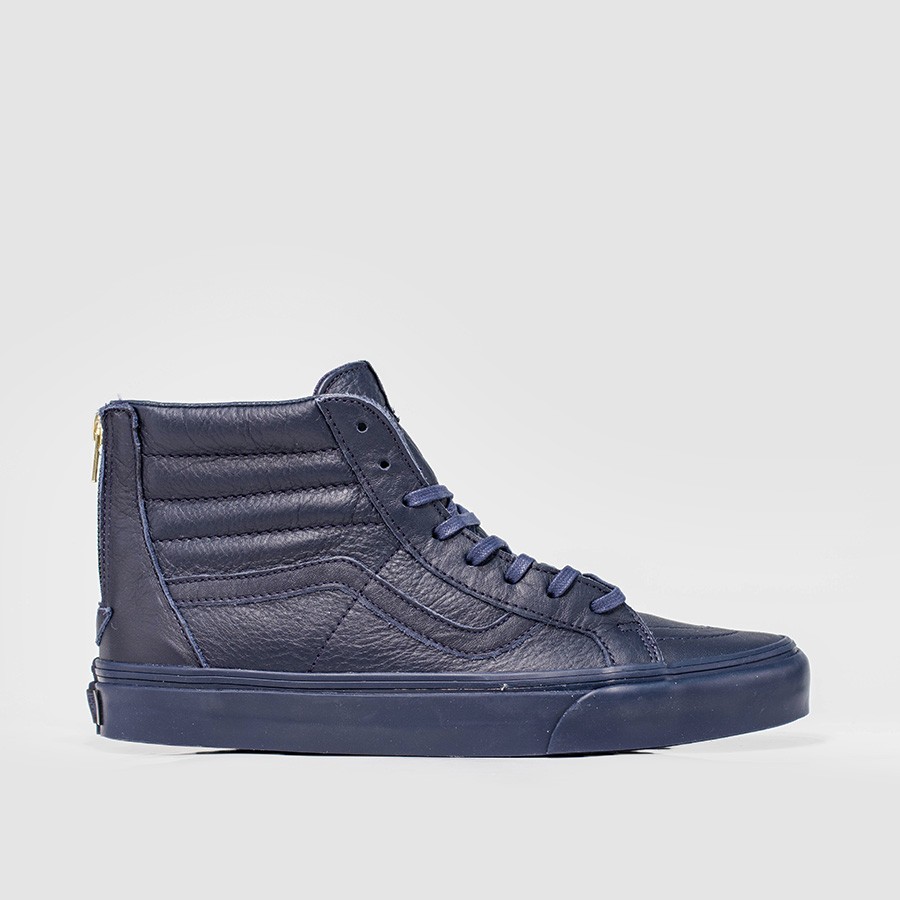 vans sk8 hi zip dress blue