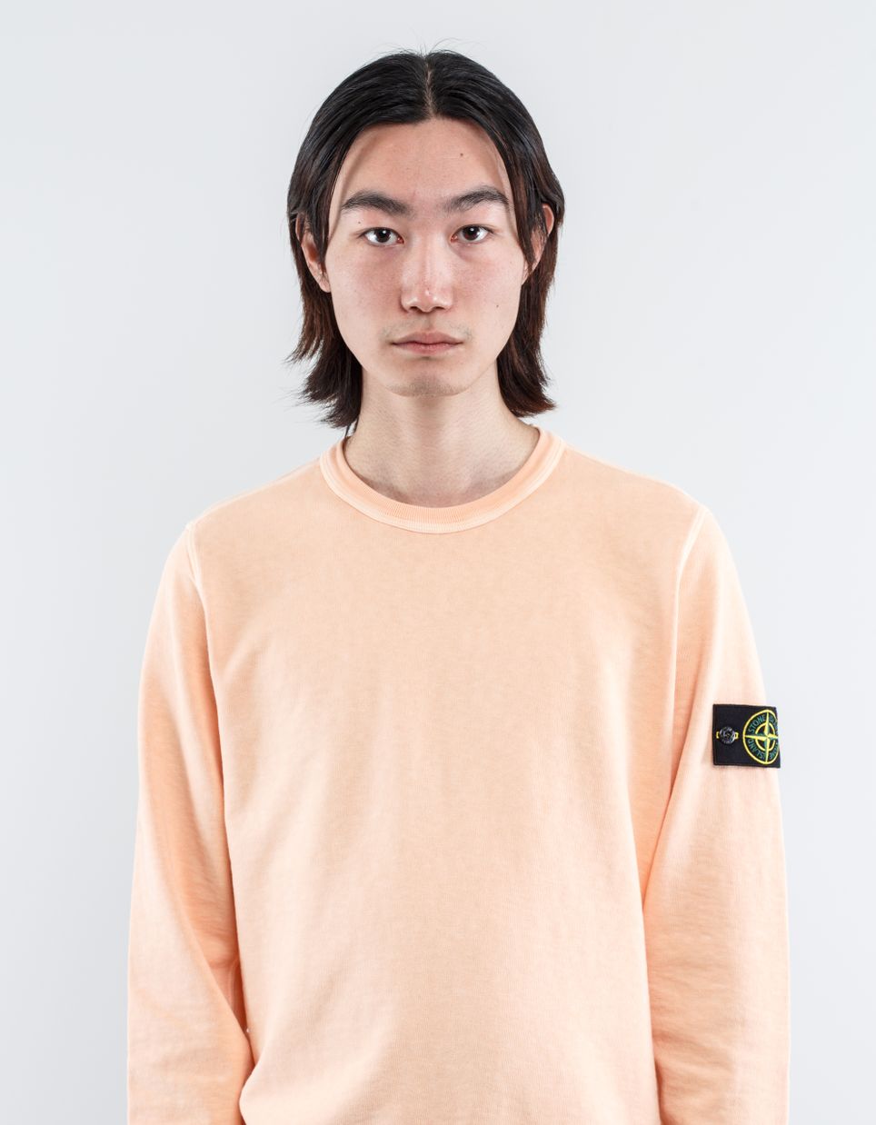 stone island salmon sweatshirt