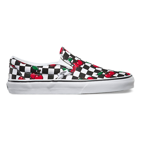 checkered vans with cherries