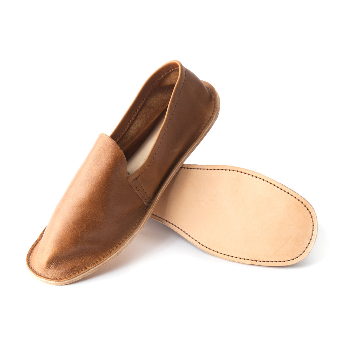 mens leather indoor slippers