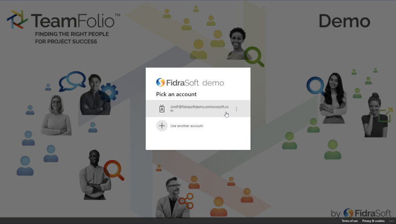 TeamFolio demo login