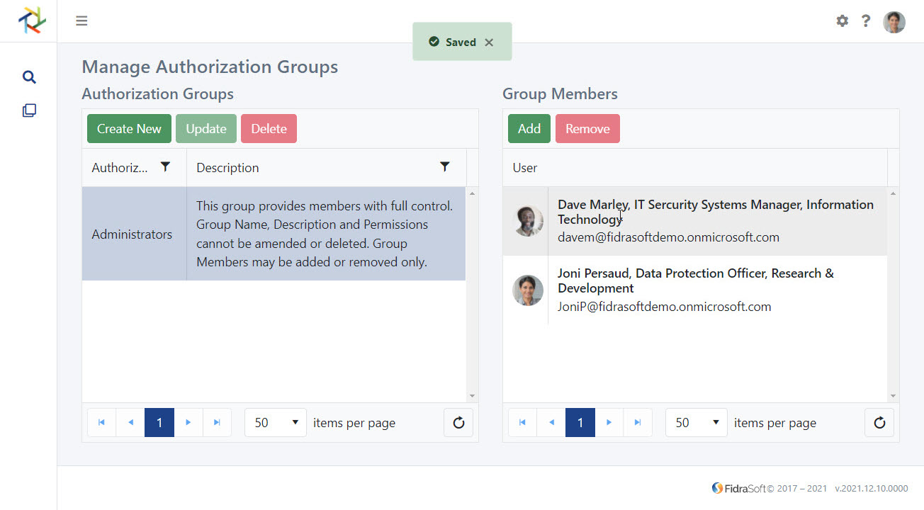 TeamFolio screenshot - add group members step 4