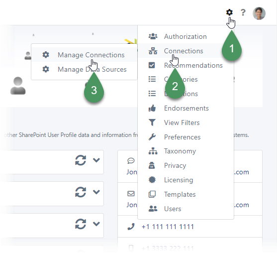 TeamFolio focused screenshot - manage definitions navigation menu