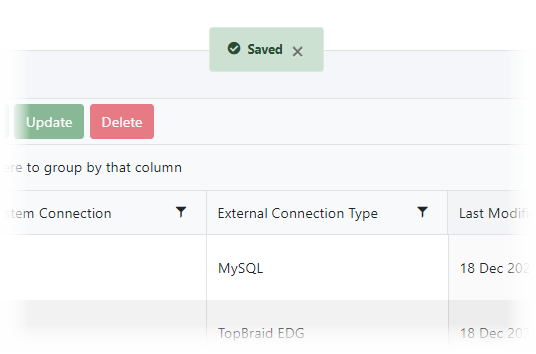 TeamFolio screenshot - update TopBraid EDG connection