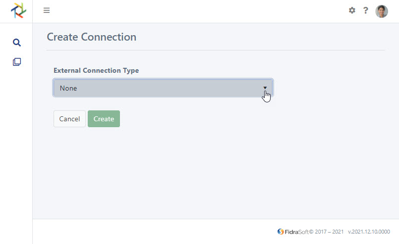 TeamFolio screenshot - create a connection