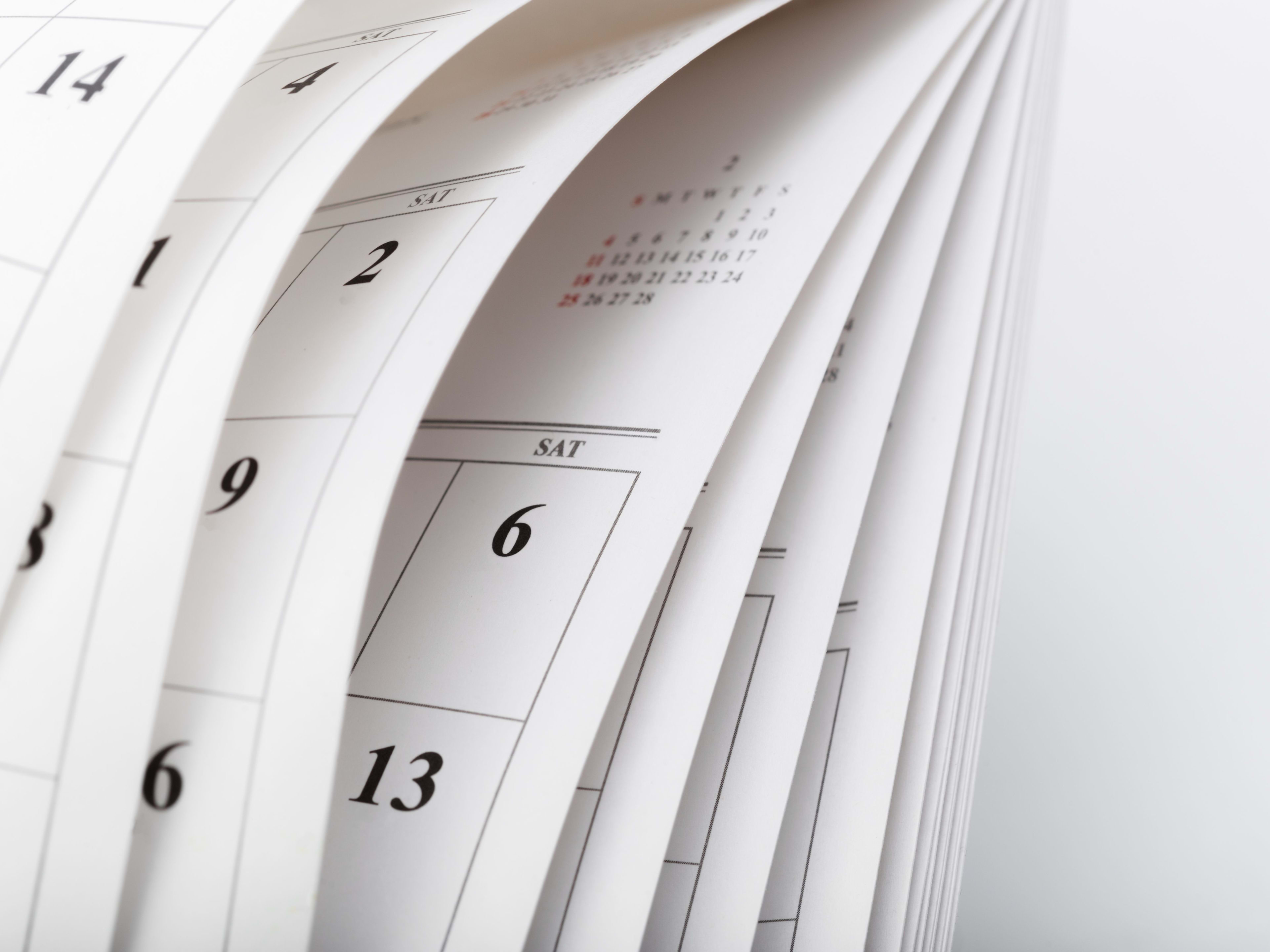 Kalenderseiten von fidro, um einen Termin zu vereinbaren 