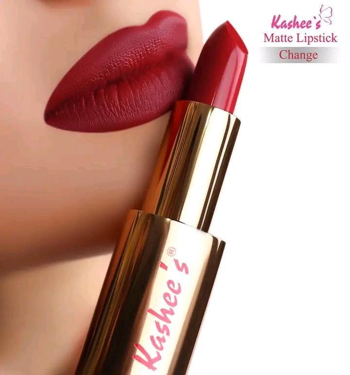 Matte Lipstick Gold Tube Long Lasting Bold Red