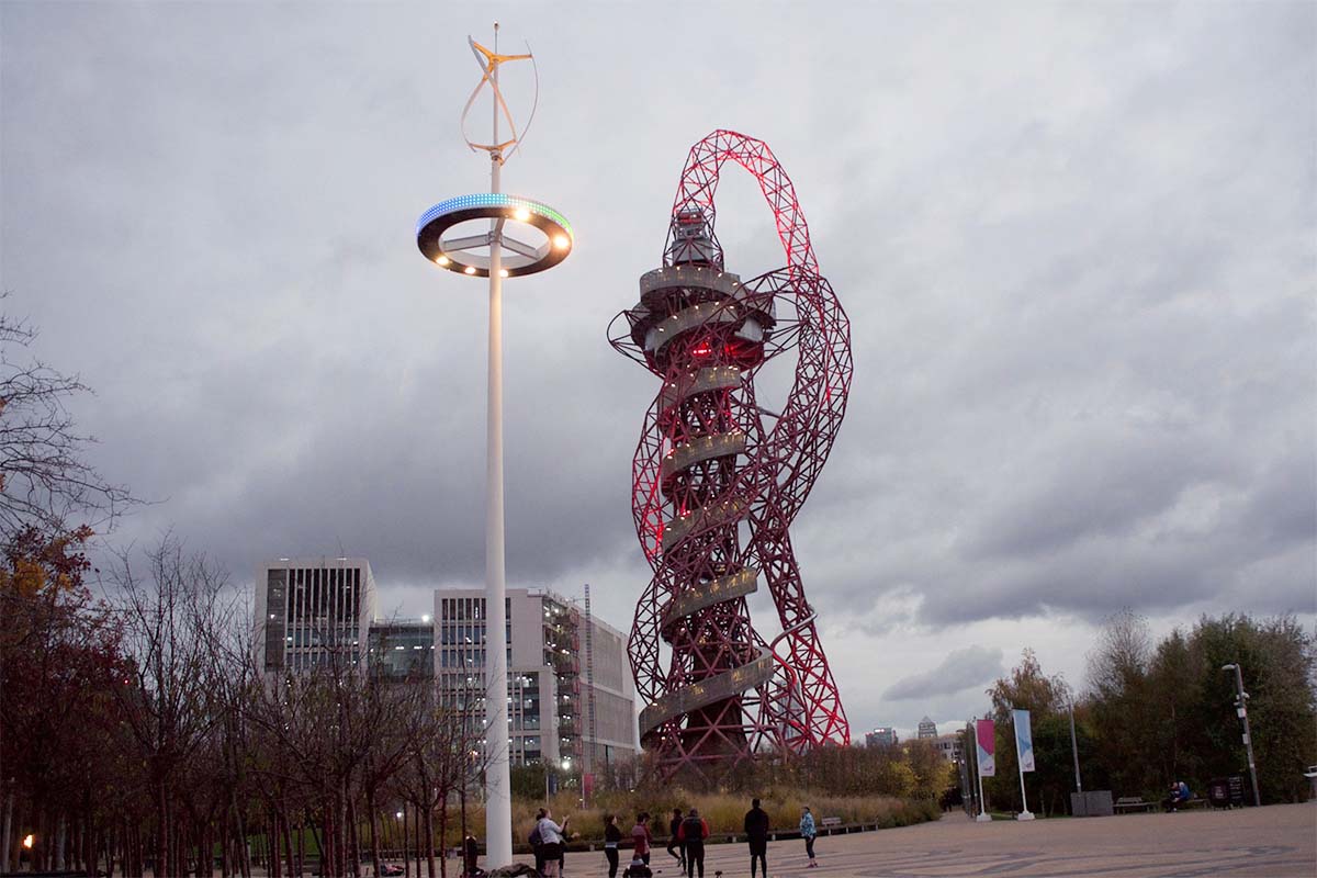 Fieldfisher and 12KBW abseiling from the ArcelorMittal Orbit in Stratford, London