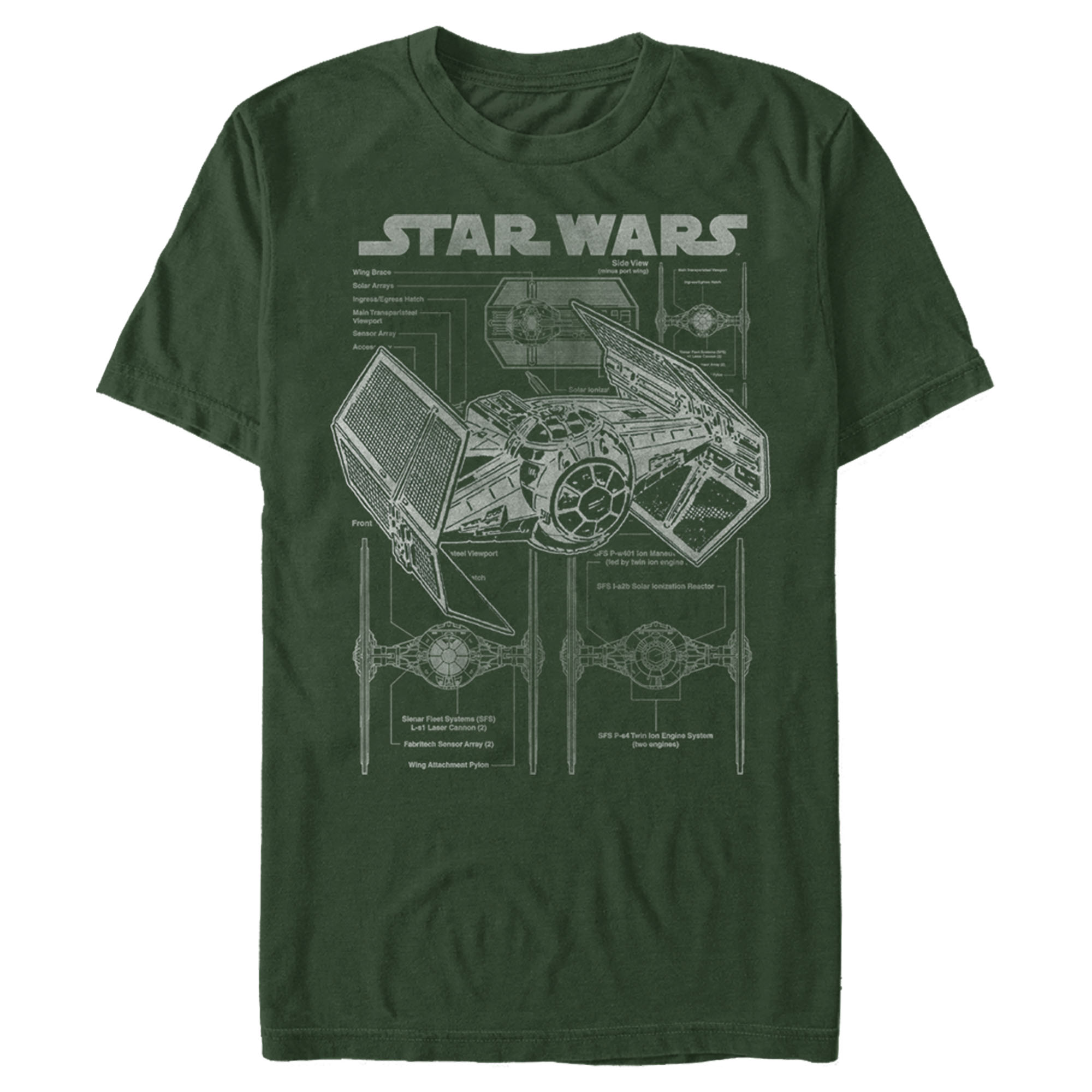 Men's Star Wars TIE Fighterprint T-Shirt | eBay