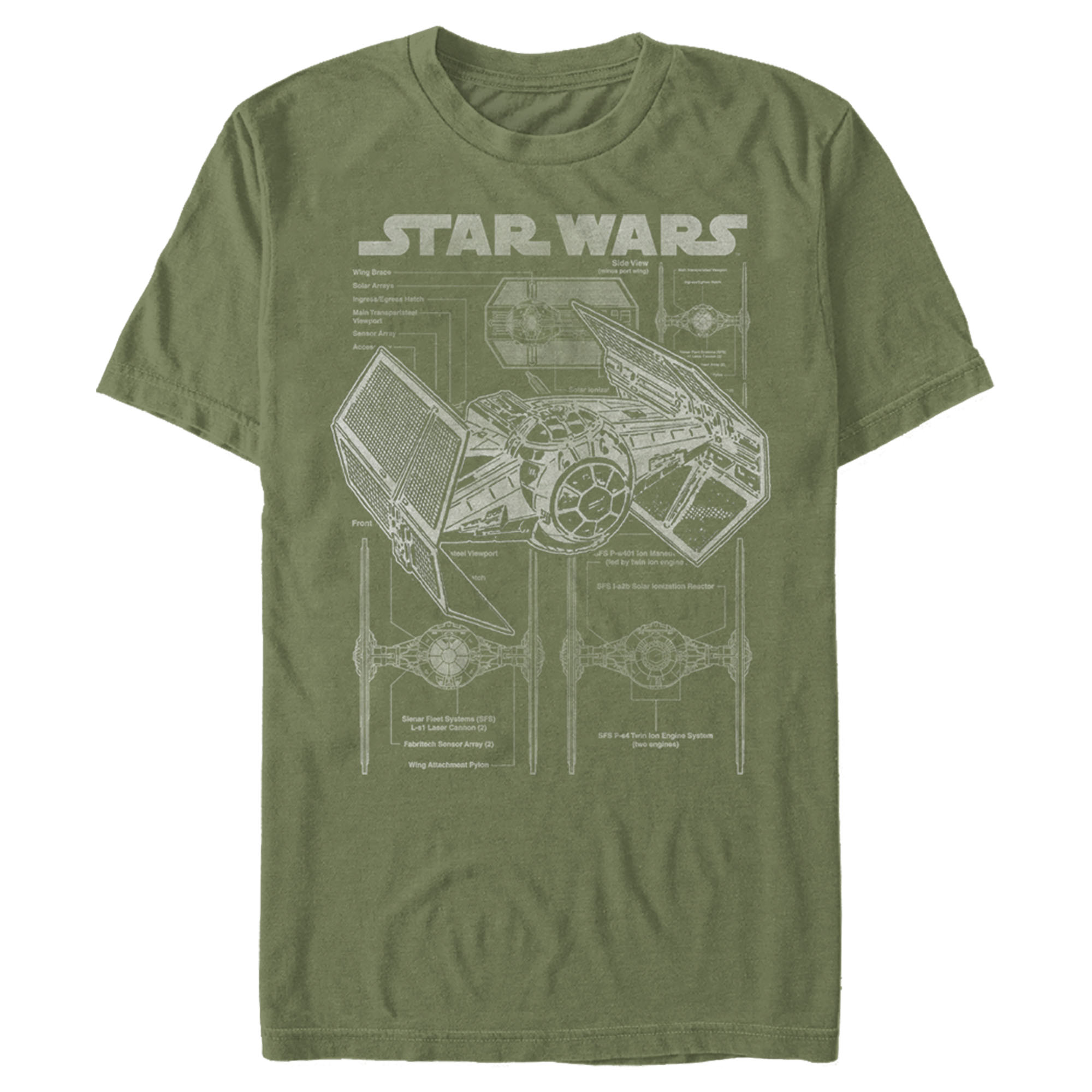 Men's Star Wars TIE Fighterprint T-Shirt | eBay