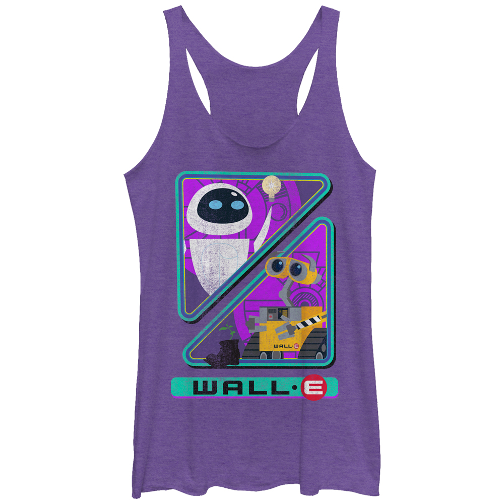 Download Wall-E Women's EVE Robot Triangle Racerback Tank Purple ...