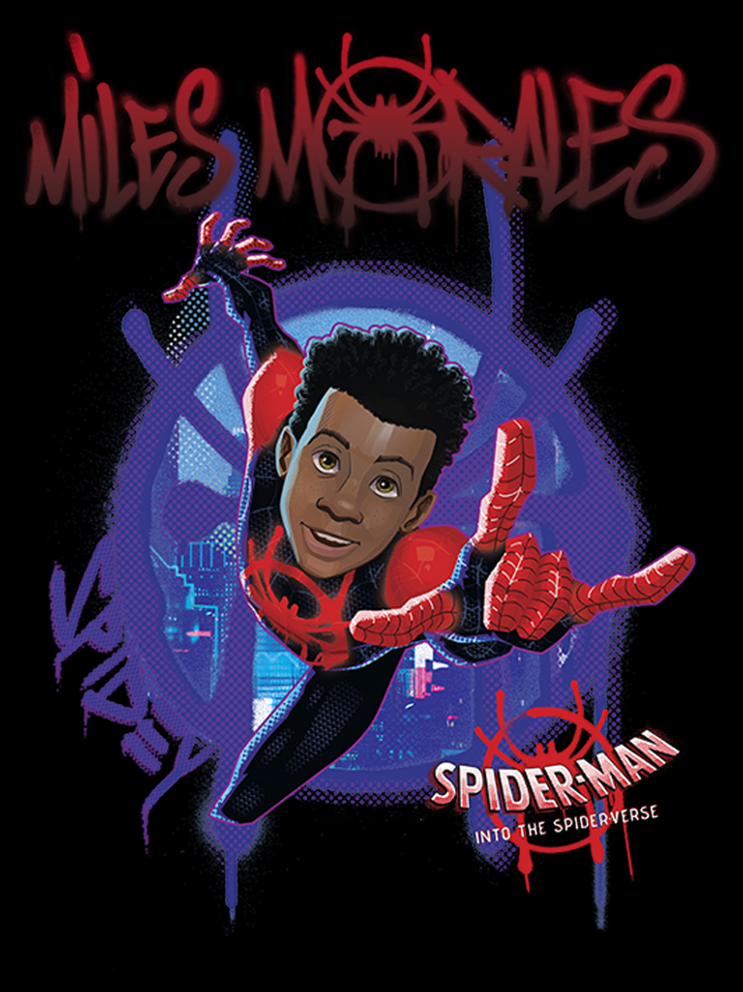 Boy's Marvel Spider-Man: Into the Spider-Verse Miles Morales Splat T-Shirt  | eBay