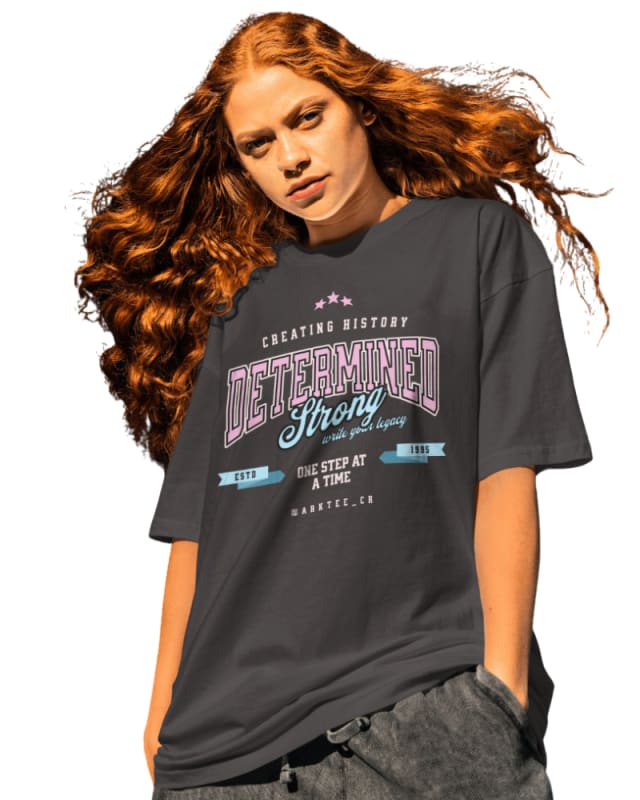 Camiseta unisex de algodón 100% en color gris oscuro con estampado colorido y diseño moderno