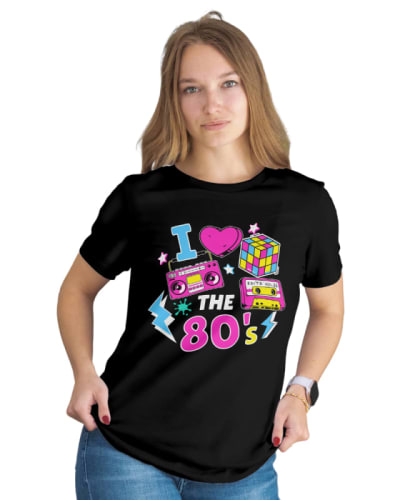 camiseta retro años 80 algodón 100%