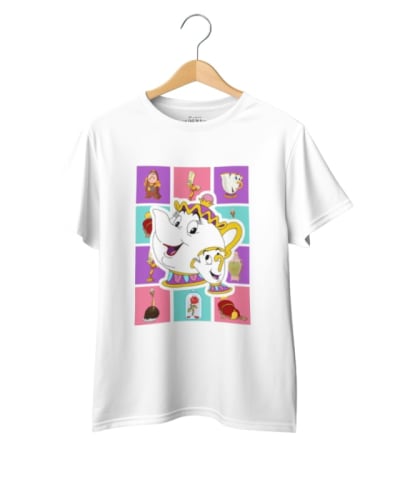 Camiseta la Bella y la Bestia diseño original algodón