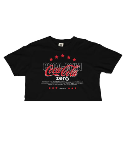 Crop top coca cola zero algodón 100%