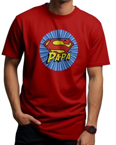 Camiseta  para  día del padre Superman