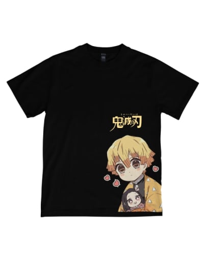 Camiseta Zenitsu Agatsuma diseño exclusivo algodón