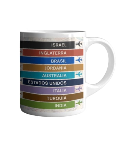 Taza viajera 11 oz cerámica resistente