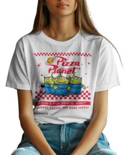 Camiseta Pizza Planet diseño unisex algodón 100%