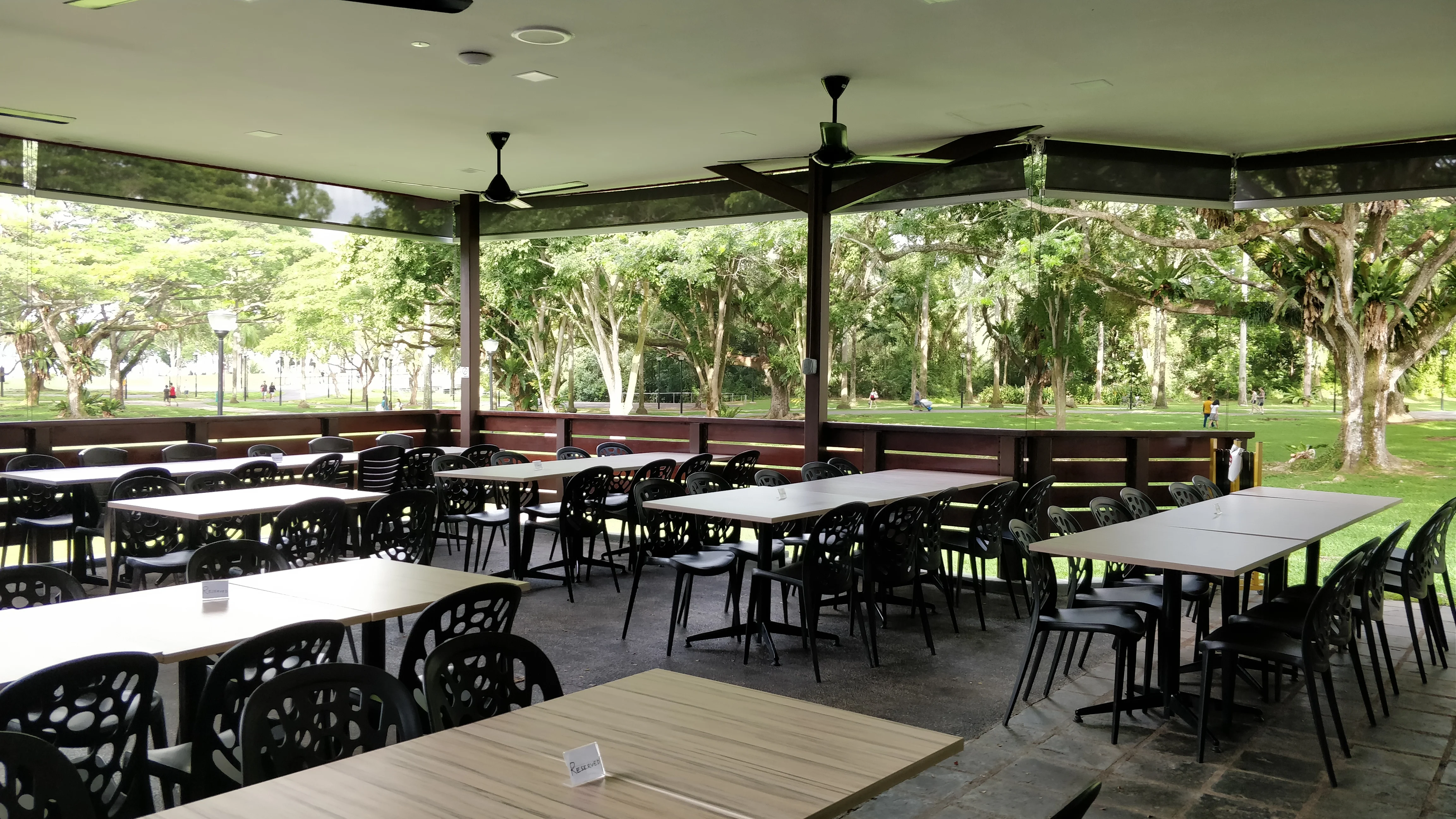 Restaurant in a Park with Seaview