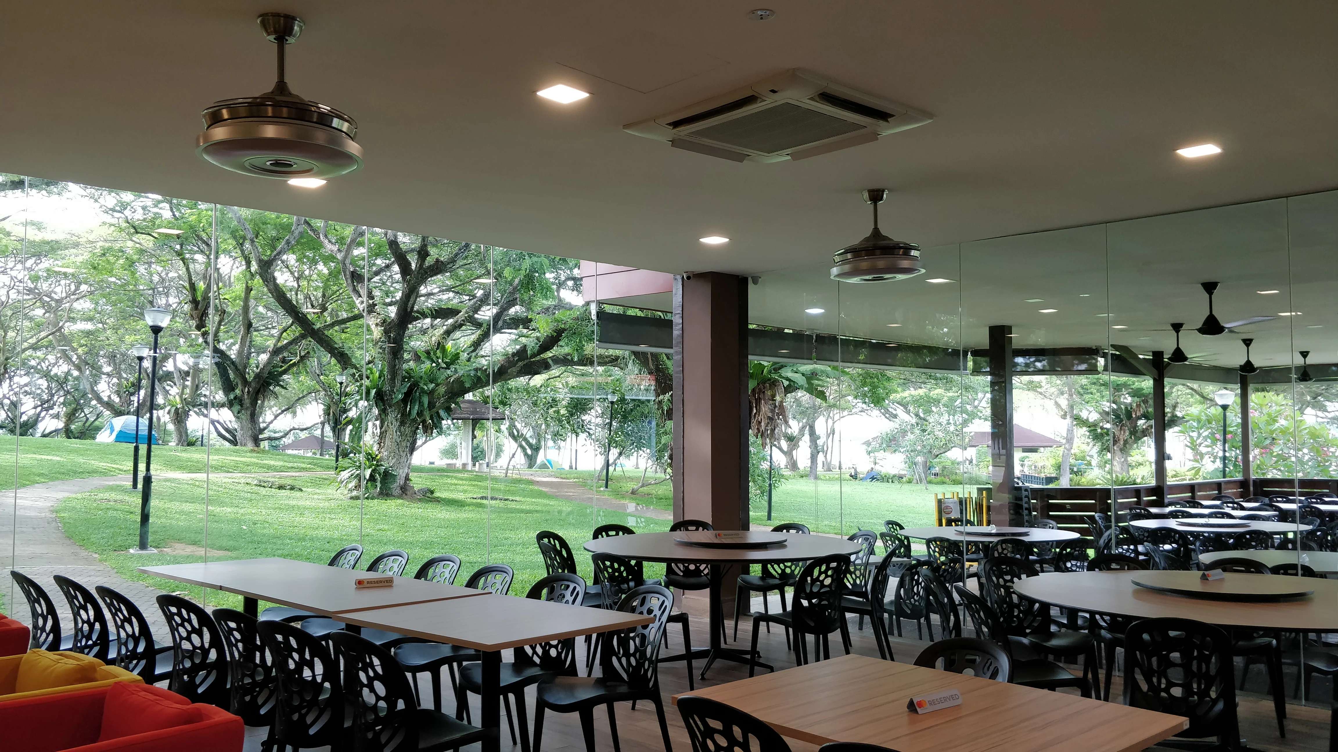 Restaurant in a Park with Seaview