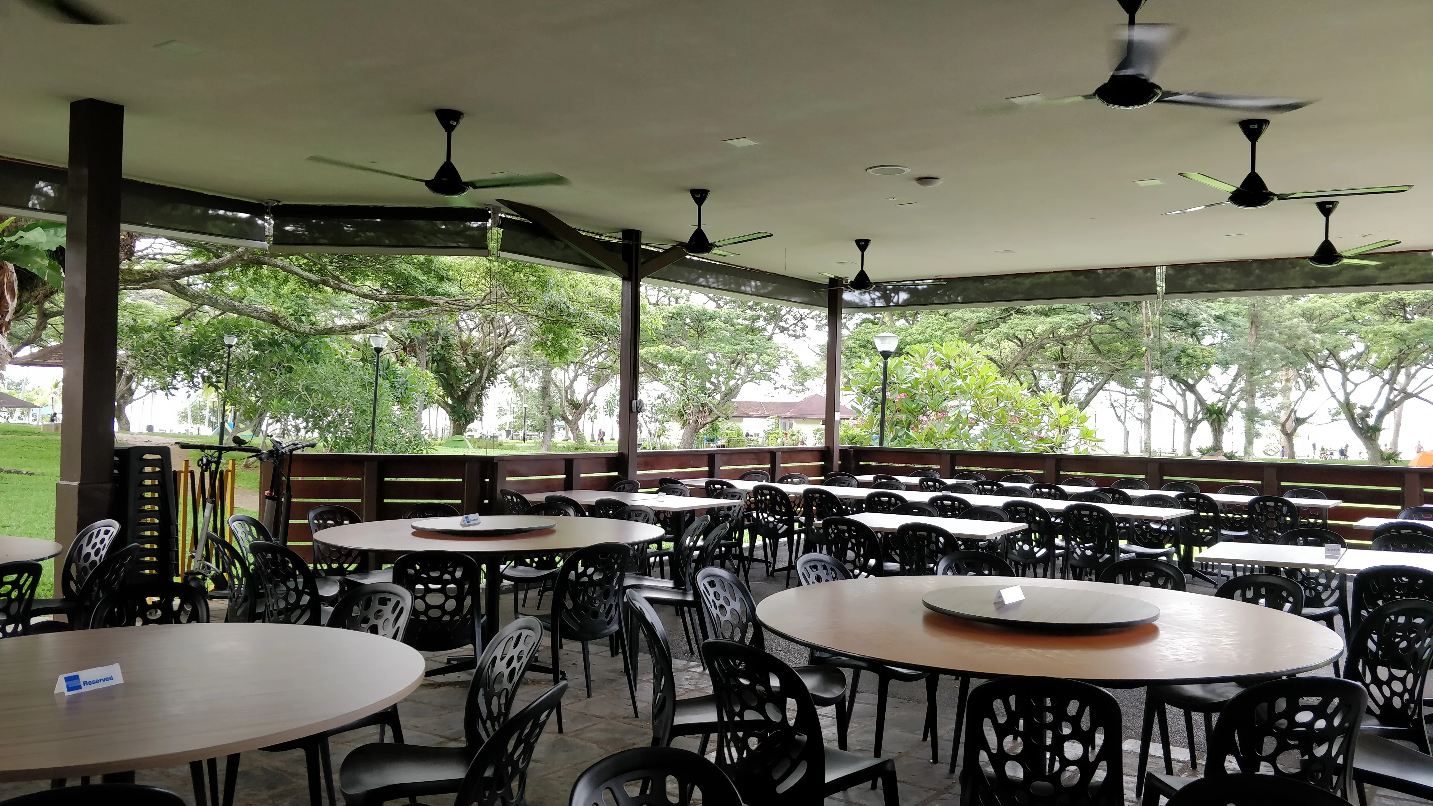 Restaurant in a Park with Seaview