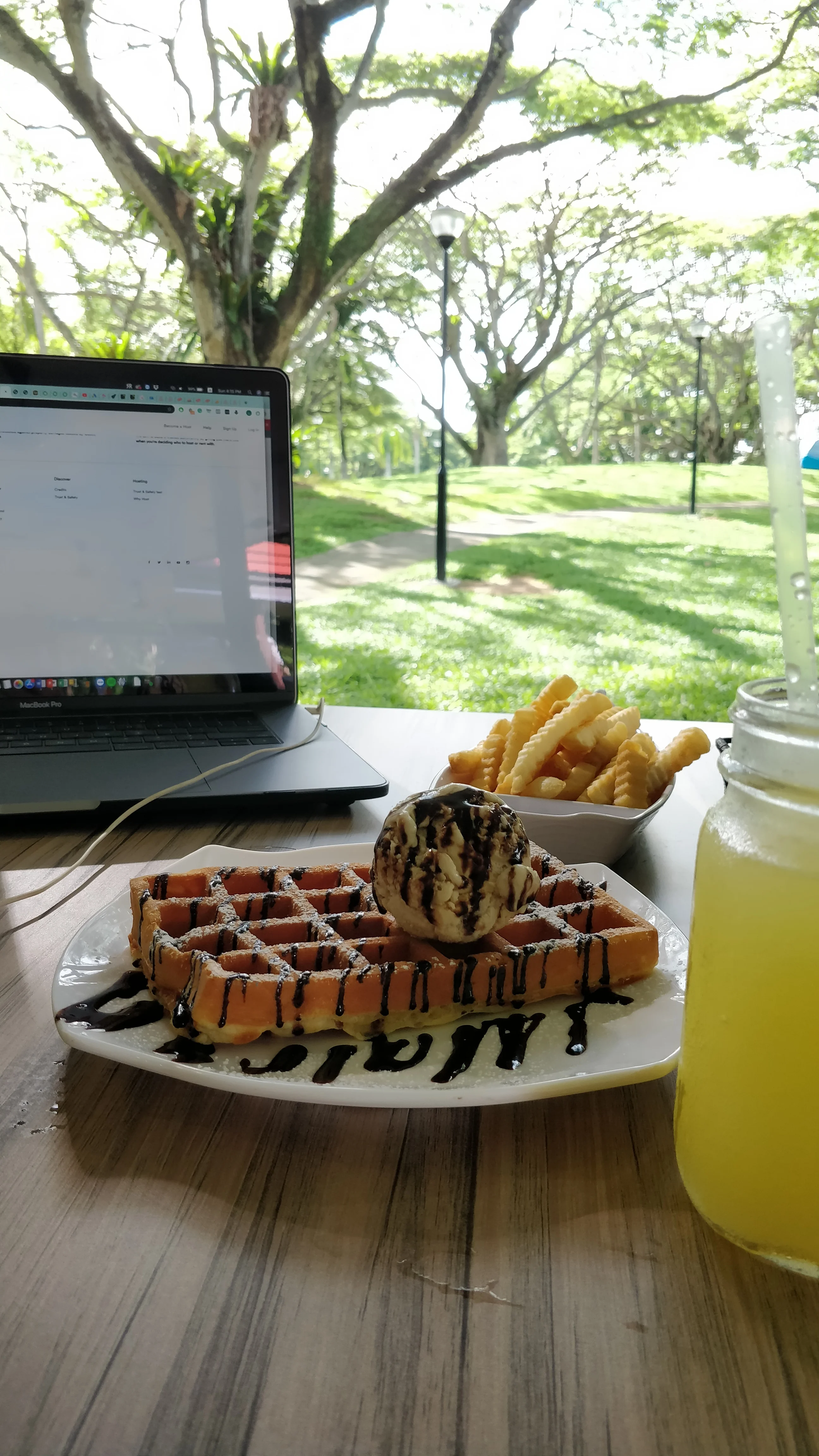 Restaurant in a Park with Seaview