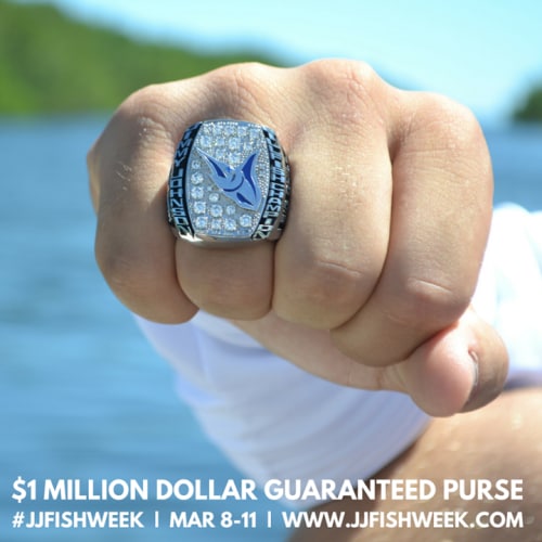 Do you want the ring or a piece of the MILLION $ purse?
Jimmy Johnson's Fishing Championship starts March 8th!
Hope to see you at the scales.

#JimmyJohnson | #JJFishWeek | #Fishing | #Adventure | #FinandField | #PapasPilar | #Grundens