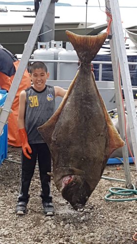 Bravo to Ben Pauk on his halibut! 
#10yearold #TakeAKidFishing #FinandField