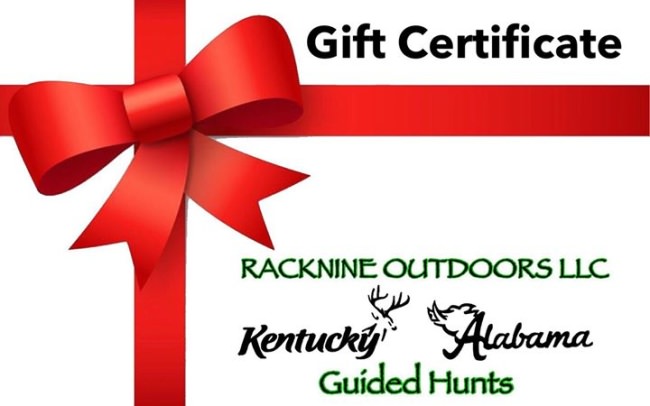 We make shopping easy!! Don’t know the dates or location no problem just get your loved one a RackNine Gift Certificate and they can book later.  Email me to get your gift certificate.  Rack9outdoors@gmail.com