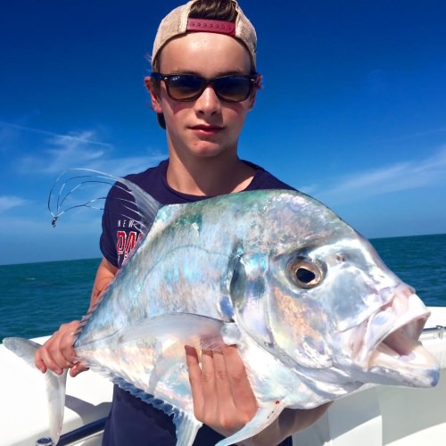 Look at this wonderful African Pompano caught with Mustad Hooks. #Fishing #Florida #GulfofMexico #Pompano #FinandField