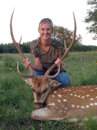 Way to go Courtney! #Hunting #Texas  #Axis #FinandField