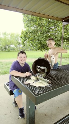 I had the privilege to take these kids fishing today we all had a great time on the water today with Jamie Levi Corey and Brian. We did not load the boat but we got plenty of fish the bite was light and it was difficult to get hooked up. Some days they seem like they just slap at it and run away. Thanks for fishing with D&K Guide Service.
