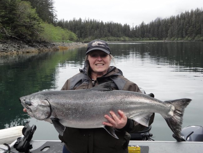 Personal best King Salmon in Alaska! #Fishing #Salmon #Alaska #FinandField