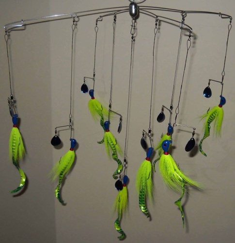 IT IS UMBRELLA RIG FISHING TIME!!!

The Captain Jim Special “Striper Dominator” umbrella rig will really deliver for you!  JUST ASK ALL THE PROFESSIONAL GUIDES ACROSS THE COUNTRY WHO DEPEND ON THEM AND BUY FROM ME! 

Click here to watch the demo video: http://www.youtube.com/watch?v=aDa5q1k_PRI  Click each photo to see the high quality!

Captain Jim Special “Striper Dominator” umbrella rigs come with nine (9) super high-quality hair jigs, each with our “Striper Spinners” on a 12-inch umbrella frame, with each jig “strategically” hanging at various lengths for optimal “attraction” to draw aggressive strikes from big predators!  We also make the Captain Jim Special “mini” umbrella rig with five (5) super high-quality hair jigs, each with our “Striper Spinners” on a 7-inch umbrella frame!

Each jig is made with a long lasting super tough powder coat finish, prism red eyes, a sea guard hook and the added flash and vibration of a short arm spinner bait Colorado blade.  THEY JUST “PULSE” WITH A “COME GET ME” ATTITUDE!  It is a true “secret weapon” which can be fished at all times of the day!

You can order online: http://www.striperfun.com/store/umbrellas-c-13.html  Or call me for more information or to place an order!

Captain Jim Durham 931-403-2501