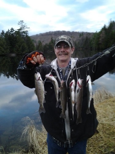 sweet rainbow heaven from reading vt...knapps pond opening day of trout season...thank you lord...