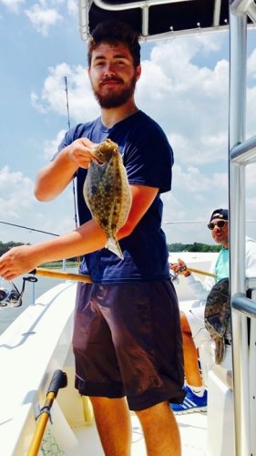 Had a fun #fishing trip yesterday,the #flounders were biting but all a bit small and were thrown back to fatten up. Caught a skate as well and our charter guests were happy. Get in on the action and book your trip today! 🐟