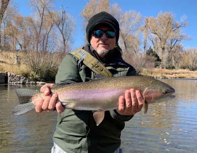 With snow and ice on the rivers in many of our northern neighbors in the West, the mild temperatures and good fishing in our area have got us spoiled here in the Land of Enchantment.
Big fish and great weather - fall fly fishing New Mexico style!