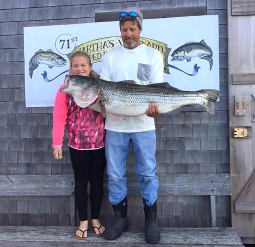Kevin Farrell's 36.53 monster is the new leader at Martha's Vineyard Striped Bass & Bluefish Derby, Inc.. Wonder if it will hold up today? 

#Fishing - #FinandField - #MarthasVineyard - #StripedBass - #Bluefishg - #Adventure