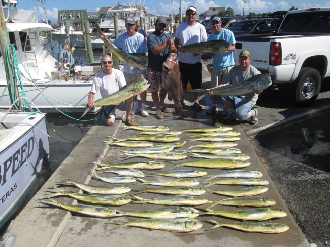 Nice day fishing in OBX. Plenty of Dolphin  and 43lbs snowy grouper. Way to go GODSPEED Charters. #Fishing #OBX #FinandField #Dolphin