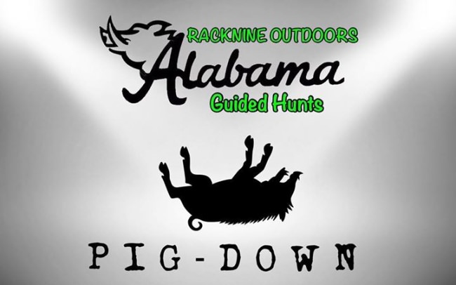 PIG DOWN at RACKNINE OUTDOORS in Banks, Alabama