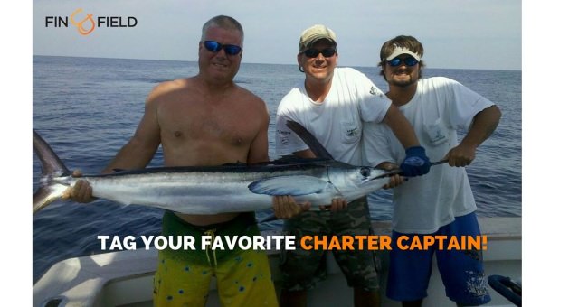 Can you guess which captain this is from?
Who’s your favorite #CharterCaptain?  Tag him & let him know so he can get listed on Fin & Field, and you can give him an awesome review…and don’t forget to LIKE our page, we love that!

We also have a really cool contest for you to enter.  You can win a $100 Cabela’s gift card and Fin & Field trucker’s cap each week.  Grand Prize: $600 hunting / fishing trip.  $1000 in prizes each month!

If you love to hunt & fish, then you’ll love Fin & Field.  Hurry & enter the contest before we select our next winner.  It could be you!