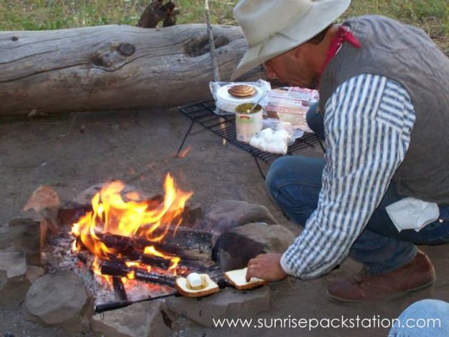 Have you ever seen restaurant quality desserts made in camp? After a fun day of fishing, photography, wildlife watching, and an amazing dinner; Shane then prepares dessert and impressed us all! 

If you love Yellowstone, truly "see" it away from the crowds with a Sunrise Pack Station backcountry adventure. Tap https://bit.ly/34BX4Sy to see where and when we ride this summer!