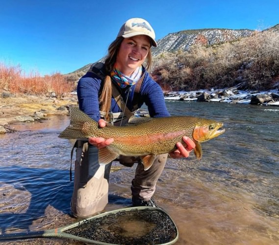 Most people heading to Vail are hitting the slopes. Mandy Hertzfeld hit the river and it paid off. #Fishing #Trout #CO