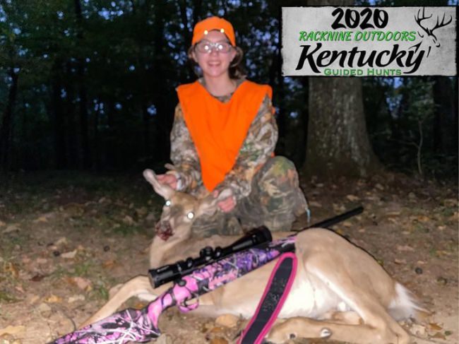 A Special Big Congrats to Jalynn on her first deer!! This was her first hunt too!! #youthhunters #kentuckyyouthhunt #rack9outdoors